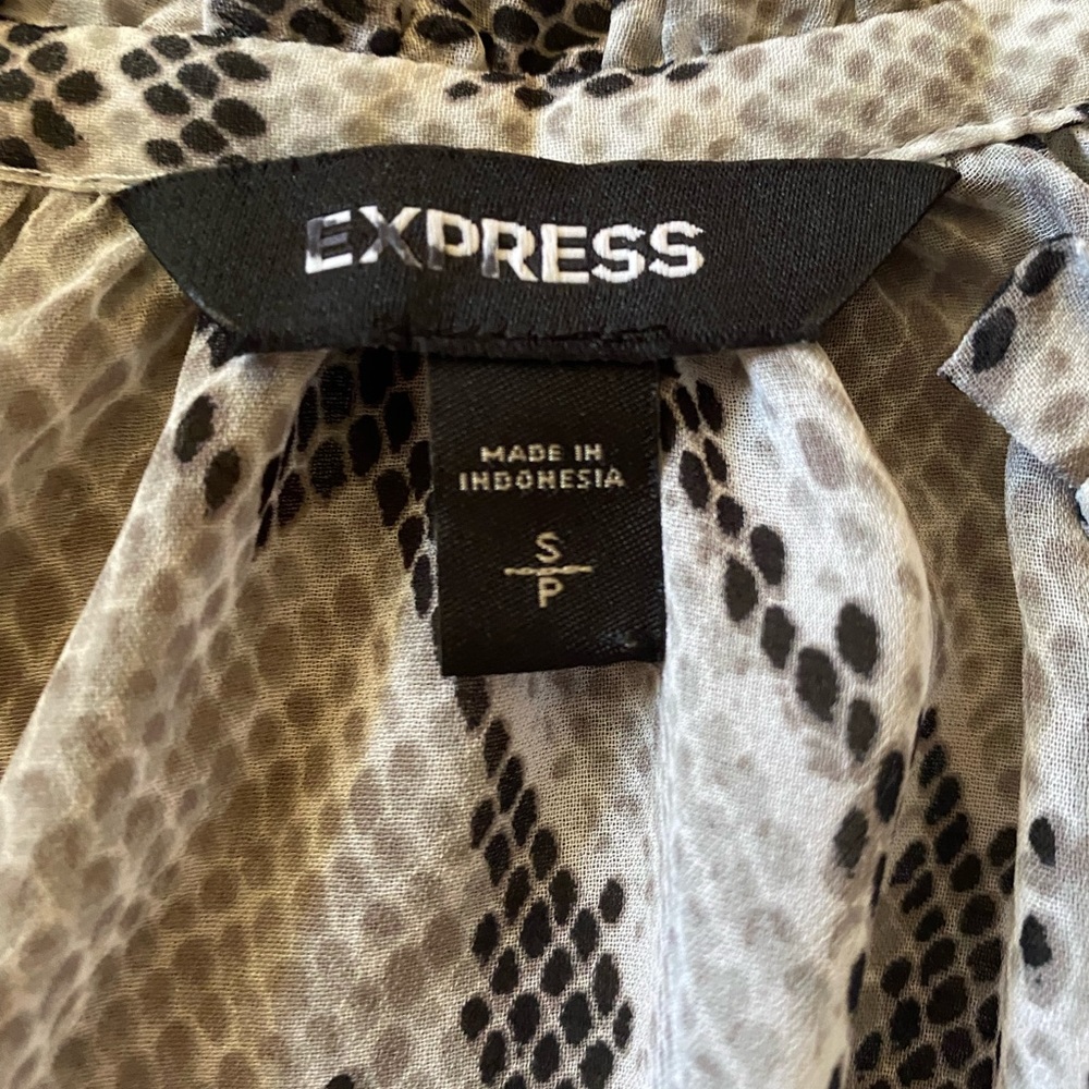 Express Snakeskin Sheer Blouse